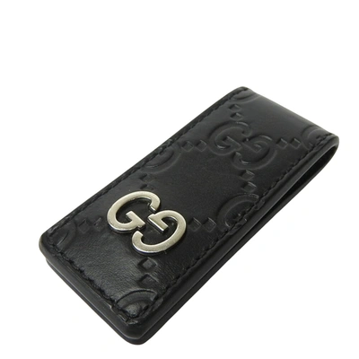 Gucci Ssima Black Leather Wallet  ()