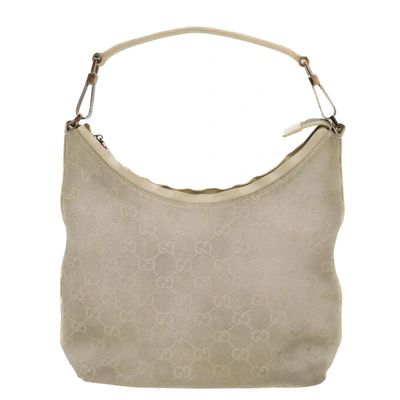 Gucci Hobo Grey Canvas Shoulder Bag ()