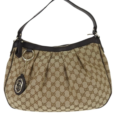 Gucci Sukey Beige Canvas Shopper Bag ()