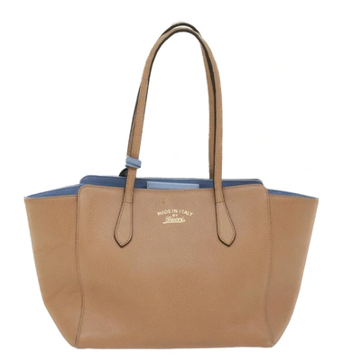 Gucci Swing Beige Leather Tote Bag ()