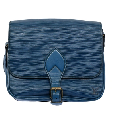 Pre-owned Louis Vuitton Cartouchière Blue Leather Shoulder Bag ()