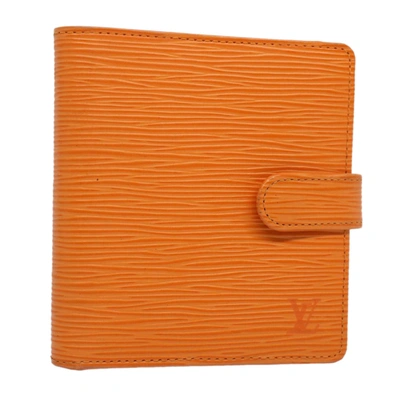 Pre-owned Louis Vuitton Porte Billet Orange Leather Wallet  ()