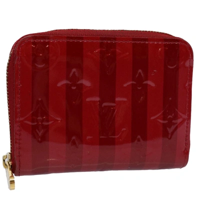 Pre-owned Louis Vuitton Zippy Coin Purse Red Patent Leather Wallet  ()