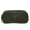 PRADA PRADA GREEN SYNTHETIC CLUTCH BAG (PRE-OWNED)