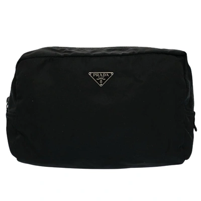 Prada Tessuto Synthetic Clutch Bag () In Black