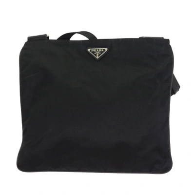 Prada Tessuto Black Synthetic Shoulder Bag ()