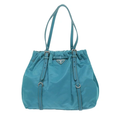 Prada Tessuto Canvas Tote Bag () In Blue