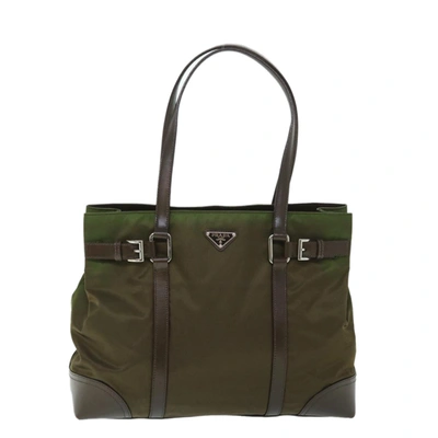 Prada Tessuto Synthetic Shoulder Bag () In Green