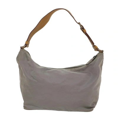 Prada Tessuto Grey Synthetic Shoulder Bag ()