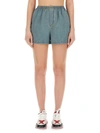Moschino Button Detail Denim Shorts In Denim