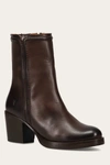 The Frye Company Frye Jean Short Inside Zip Booties In Chocolate