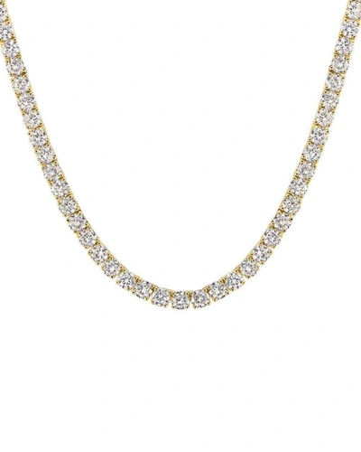 Stephen Oliver 18k Plated Cz Necklace In Silver