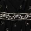 AMIRI WOMEN'S BLACK EMBELLISHED SILK CHIFFON MIDI DRESS