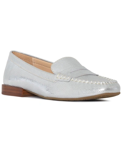 Donald Pliner Binah Leather Loafer In Silver
