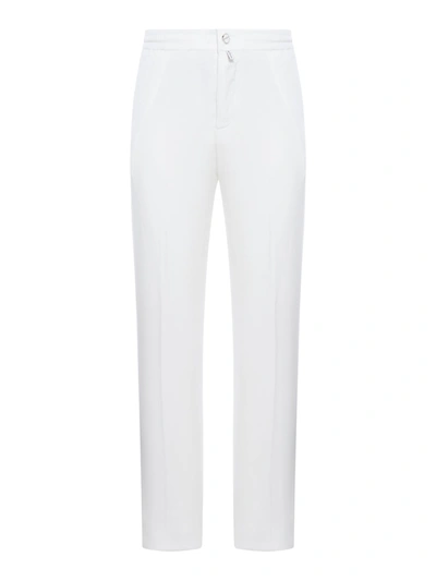 Kiton Pants In Lyocell Blend In White