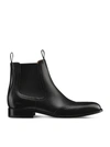 Dior Man Ankle Boots Black Size 9 Leather In Animal Print