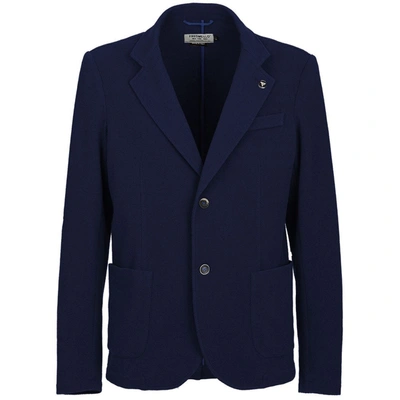 Fred Mello Blue Cotton Blazer