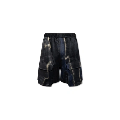 Fendi Linen And Cotton Shorts In Black