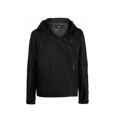 Dsquared2 Hooded Zipped Jacket In Black