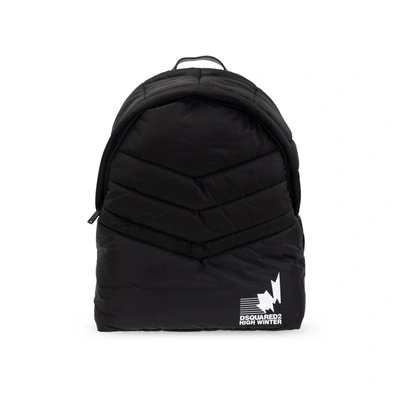 Dsquared2 Logo Backpack In Black