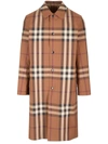 BURBERRY BURBERRY REVERSIBLE TRENCH COAT WITH CHECK MOTIF