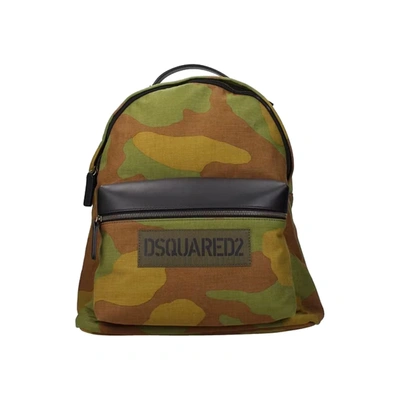 Dsquared2 Logo Fabric Backpack In Brown