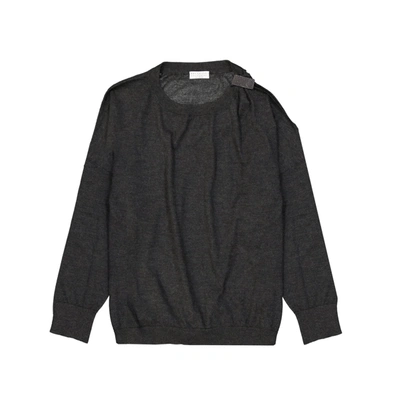 Brunello Cucinelli Cashmere And Silk Sweater In Gray