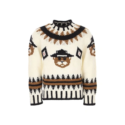 Dsquared2 Wool Printed Jumper In White