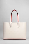 CHRISTIAN LOUBOUTIN CHRISTIAN LOUBOUTIN CABATA SMALL TOTE IN ROSE-PINK LEATHER