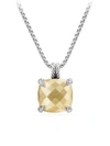 DAVID YURMAN Chatelaine Sterling Silver, 18K Yellow Gold & Diamond Pendant Necklace