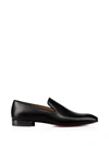 CHRISTIAN LOUBOUTIN CHRISTIAN LOUBOUTIN LOAFERS IN BLACK PATINATED CALF LEATHER