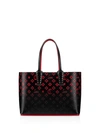 CHRISTIAN LOUBOUTIN CHRISTIAN LOUBOUTIN CABATA BAG IN LEATHER WITH ALL-OVER LOGO
