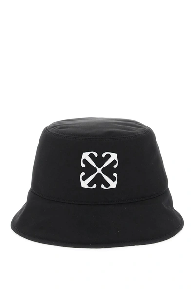 Off-white Off White Arrow Bucket Hat In White/black