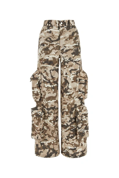Amiri Camouflage-pattern Drawstring-cuff Cargo Pants In Brown