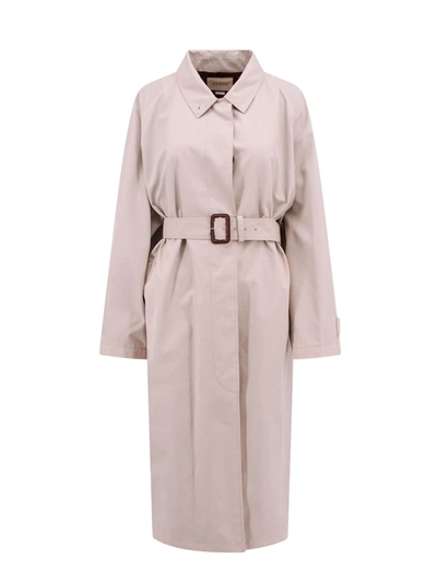 Gucci Oversized Cotton-blend Gabardine Trench Coat In White