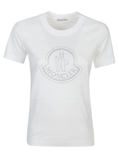 Moncler T-shirt In Bianco