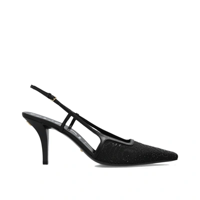 Gucci Monogrammed Pumps In Black