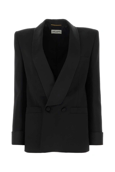 SAINT LAURENT SAINT LAURENT DOUBLE-BREASTED LONG-SLEEVED JACKET