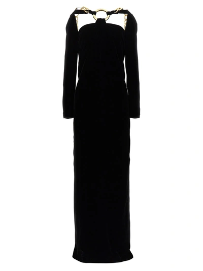 Tom Ford Long Velvet Chain Dress Dresses Black