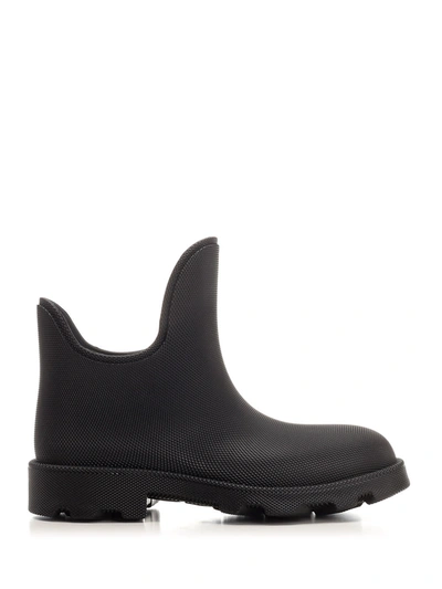 Burberry Marsh Round-toe Ankle Boots In Black