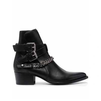 Amiri Leather Boots In Black
