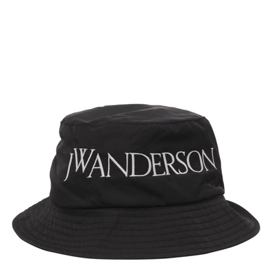 Jw Anderson J.w. Anderson Logo Bucket Hat In Black