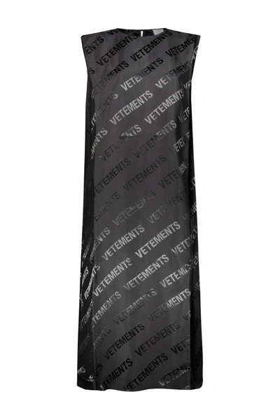 Vetements Monogram Summer Dress In Black