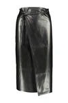 Vetements Leather Wrap Skirt Clothing In Black