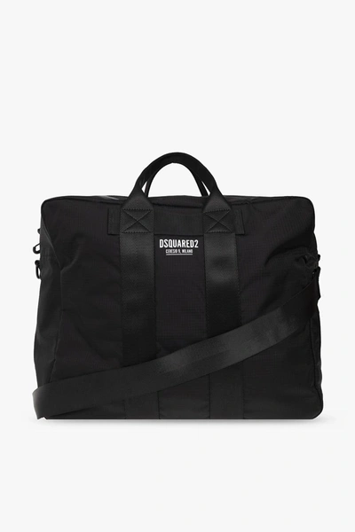 Dsquared2 Duffel Bag With Logo In Black