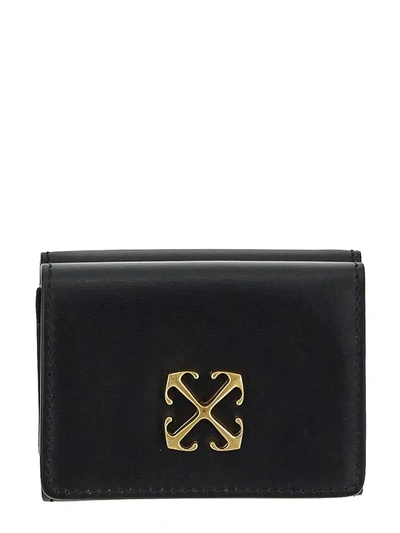Off-white Jitney Mini Compact Wallet In Black No Color