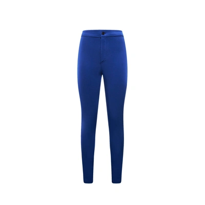 Saint Laurent High-waist Skinny Trousers In Blue