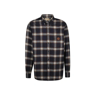 Gucci Wool Shirt In Brown