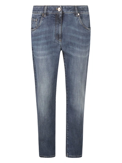 Brunello Cucinelli Classic 5 Pockets Jeans In Dark Wash Denim