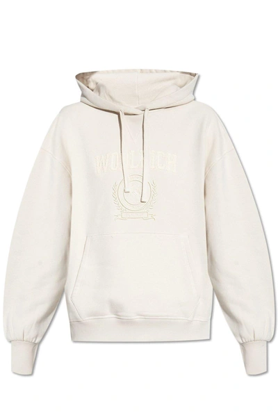 Woolrich Logo Embroidered Drawstring Hoodie In Default Title